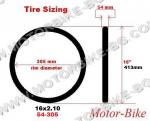 ВЕЛО ГУМА ВЪНШНА 16x2.10 54-305 R15 CHEETAH РУБЕНА/МИТАС-4